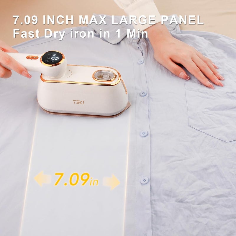 TEKI Travel Steamer for Clothes Portable, 1200W Handheld mini travel Steam Iron 4 Mode with LCD Displa Powerful Wrinkle Remover, Garment Steamer for Home, Dorm, Travel 120V - Image 5